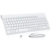 Wireless Keyboard and Mouse Rechargeable MouseSilent Scissor Switch KeyLabor-...