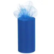 6 inch 50 Yards Tulle Ribbon Rolls Pastel Netting Fabric, Dark Blue