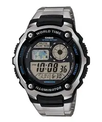在飛比找Yahoo!奇摩拍賣優惠-CASIO卡西歐10年電力電子錶具備防水200米 (AE-2