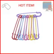 Outus Steel Safety Pins Blanket Pins 4 Inch Extra Large, 5 Colors 10 Pieces