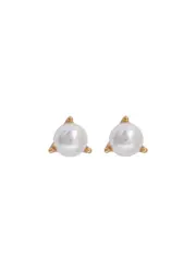 Kate Spade New York Brilliant Statements Gold-plated Stud Earrings - Pearl ONE SIZE