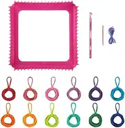 Weaving Loom Kit Toys, Potholder Loops Making Kits to Make Pot Holders, Birthday Gifts, Crochet DIY Sewing Craft, 12 Colors