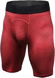 [Generic] 4ucycling Cycling Pants for Men for Men Men's Tight Shorts Sports Fitness Running Compression Shorts for Men Plaid Pants