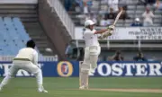 Alec Stewart batting for England during his innings of 190 in- Old Cricket Photo