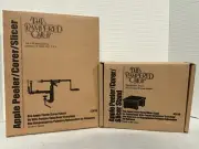 PAMPERED CHEF Apple Peeler Corer Slicer, Wood Stand and Apple Wedger! ALL NIB!