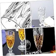 European Style Retro Glass Stemware Chic Beverage Cups for Office Home for Juice Unique Design Easy to Clean