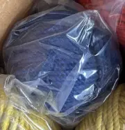 Vintage BEACON 72 Thread Soft Cotton Macrame Cord Spools 100 Feet each, Blue