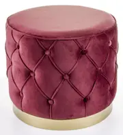 Claret red round ottoman seating