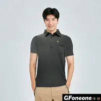 在飛比找momo購物網優惠-【GFoneone】冰絲無痕短袖男紳士口袋POLO衫-深灰條