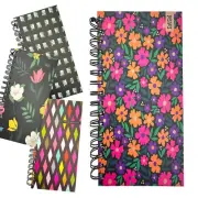 2025 Diary Slim Week to View Hard Cover Spiral-Bound Planner Notebook Flowers