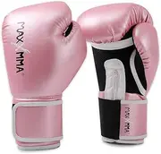 MaxxMMA Pro Style Boxing Gloves for Men & Women, Training Heavy Bag Workout Mitts Muay Thai Sparring Kickboxing Punching Bagwork Fight Gloves