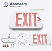 LSP SMD LED Exit Sign Emergency Light with Battery Back-Up/Red Letter (6 Pack)