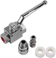 High Pressure Washer Ball Valve Kit Power Washer Hose 3/8 Inch Quick Connect 4500 Psi Easy Install Easy to Use