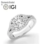 Princess Solitaire Labgrown Diamond Engagement Ring Platinum 5.85 Ct F VS1