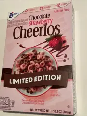 New Limited Edition Cheerios Chocolate Strawberry Cereal Box 10.9oz EXP Nov 2025