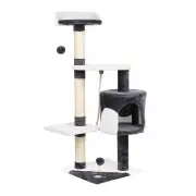 i.Pet Cat Tree 112cm Tower Scratching Post Scratcher Wood Condo House Furniture