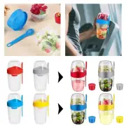Yogurt Pots 1 Pcs 870ML Reusable Overnight Oats Container With Lid Spoon And