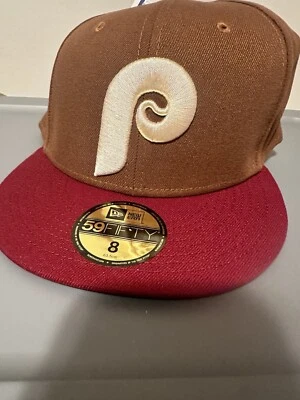 Retro Philadelphia Phillies Fitted 59fifty New Era Hat Size 8