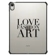 iPad Air 11-inch (M2/M3) iPad Impact Case Love Fashion Art | Black Transparent