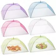 6Pcs Mesh Food Cover 17 Inch Collapsible Food Net Cover Tent Umbrella Screen