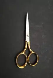 Scissors Mundial 726-4 Embroidery Gold Handle Plated Scissors