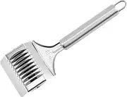 Yajuyi Noodle Cutter Handheld Rotary Pasta Spaghetti Maker Stainless Steel Multifunctional Pasta Roller Cooking Tool for Household, A