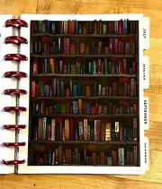 Bookshelf Love of Books Dashboard Insert for use with Classic HAPPY Planner-