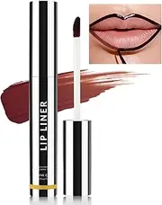 Erinde Peel off Lip Liner Stain, Long Lasting Lip Stain Peel off, Women Waterproof Matte Lipstick, Transfer Proof Lip Tint Peel off, Highly Pigmented Color Lipliner #001 light brown