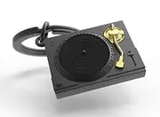 Metalmorphose Miniature 3D Metal Keychain - Turntable, Whitehill MTM218-01