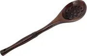 ULTECHNOVO Wooden Slotted Spoon with Long Handle Deep Strainer Colander Scoop for Easy Cooking Serving Smooth Finish Kitchen Utensil for Stirring Draining