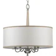 Progress Lighting P400218 Durrell 4 Light 21"W Drum Chandelier - Nickel