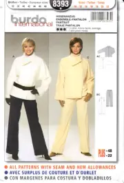 Pants & Jacket, Pantsuit Burda International Sewing Pattern 8393 Sizes 10 to 22
