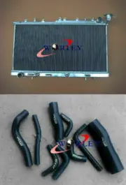 Aluminium Radiator + BLACK HOSE For Nissan N14 GTIR SR20DET Pulsar N15