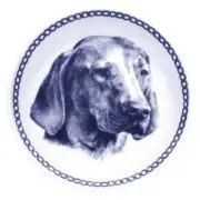 Vizsla - Dog Plate made in Denmark from the finest European Porcelain