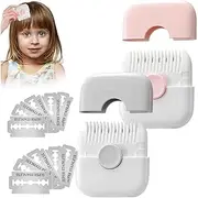 Trimpocket-Trimpocket Hair Trimmer/Comb Kids, Split Ends Hair Trimmer, Hair Trimming Comb, 2 In 1 Hair Trimmer With Blades, Manual Bangs Trimmer, Trimmer Comb, Hair Trimmer Women Split Ends (2H)