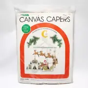 Leisure Arts Canvas Capers Christmas Santa Mobile Kit 434 Plastic Canvas Vtg