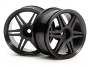 HPI Racing 12-Spoke 26mm Black Touring Car Wheels 26mm (3mm Offset) HPI3801