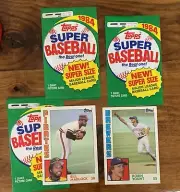 2- 1984 Topps Super MLB Baseball Picture Card Packs Unopened, Madlock And Yount