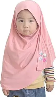 [Modest Beauty] One piece Baby Kids Muslim Islamic Scarf Hijab for Little Girls Ready to Wear