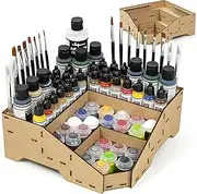 Paint Rack Stand, Tabletop Citadel Vallejo Colour Storage Organiser for Hobby Zone Brush Station, Model Building Tools (Model D)