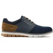 Bugatti Mens Comfort Casual Lace-Up Shoes Blue