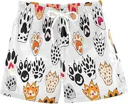[RPLIFE] Swim Boy Shorts, Anti Chafe Swim Trunks for Boys 2 T, Cute Cat Paws