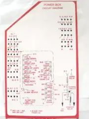 New 1960 Lincoln Circuit Diagram Power Box Decal - All Models