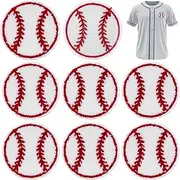 TEHAUX 10pcs Baseball Patches for Clothing Embroidery Decorative Adhesive Patches