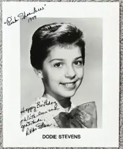Dodie Stevens Signed In Person 8x10 Photo - Happy Birthday, Pink Shoe Laces