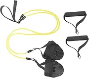 1 Set Swimming Resistance Training Belt Elastic Swim Cord with Handles Home Pool Resistance Bands for Stroke Improvement and Fitness Training