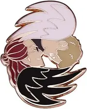 [Pinstant] Good Omens Aziraphale Crowley Wings Angel Demon Ineffable TV Show 1.25" Enamel Pin Badge, 1.25 Inches, Enamel, enamel