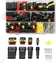 352Pcs Automotive Electrical Connectors, Waterproof Automotive Electrical Connector Terminals, 1/2/3/4 pin Connectors, Various Wire Connector Plug Kits, Suitable for Cars, Motorcycles, Ships