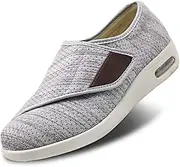 [Orthoshoes] Womens Stylish Diabetic Shoes with Arch Support,Extra Wide Widths Walking Edema Sneakers Adjustable Strap Easy On/Off with 3 Pairs Insoles Replacement for Support Swollen Feet