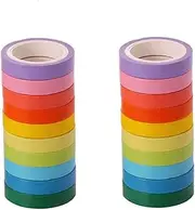 20 Rolls Transparent Writable Highlighter Tape, BetterJonny 10 Color PET Highlighter Tape Removable Thin Transparent Sticky Tabs for Annotating Books in The Classroom Home Office